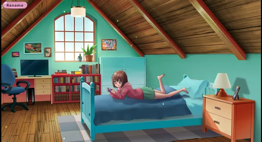 girl on bed